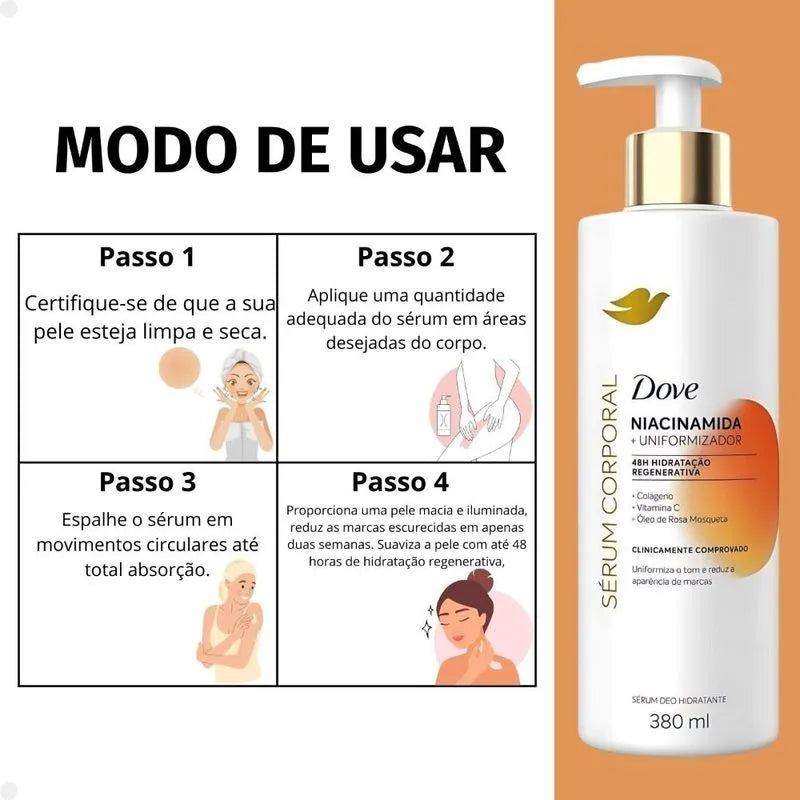 Sérum Hidratante Corporal Dove Niacinamida + Uniformizador (380ml)