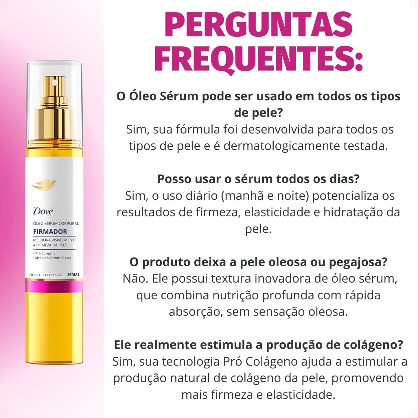 Óleo Sérum Corporal Firmador Dove – Nutrição Intensa e Pele com Aparência Mais Firme