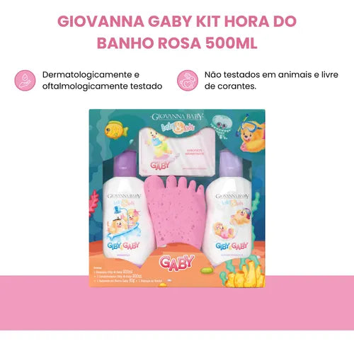 Giovanna Baby Kit Infantil - Gaby Hora do Banho Rosa