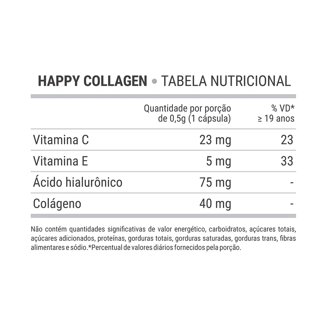 Happy Colagem - Pote de Colágeno com Ácido Hialurônico