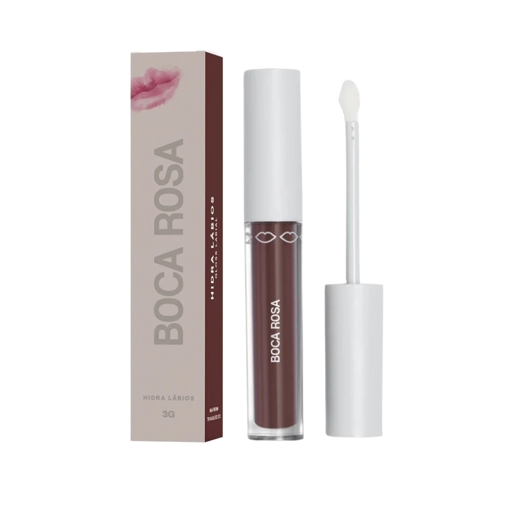 Gloss Hidra Lábios Castanho (Boca Rosa Beauty).