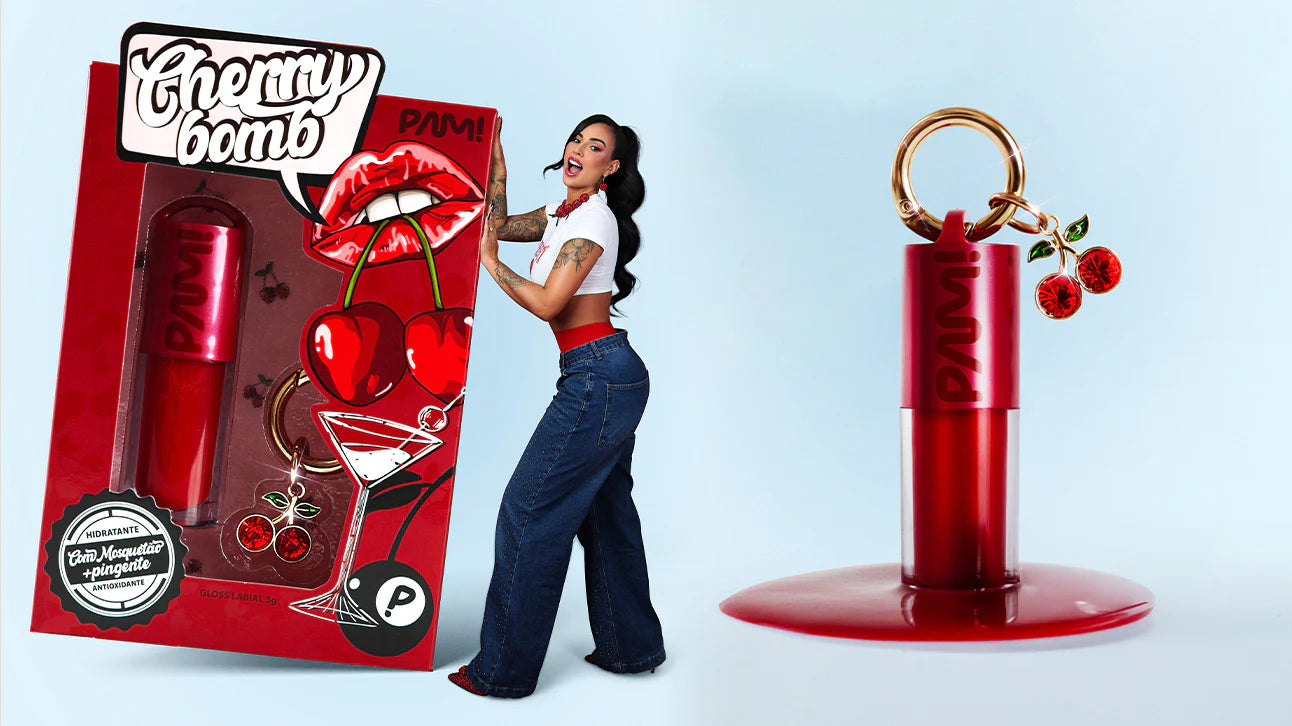 GLOSS LABIAL CHERRY BOMB PAM BY PAMELLA
