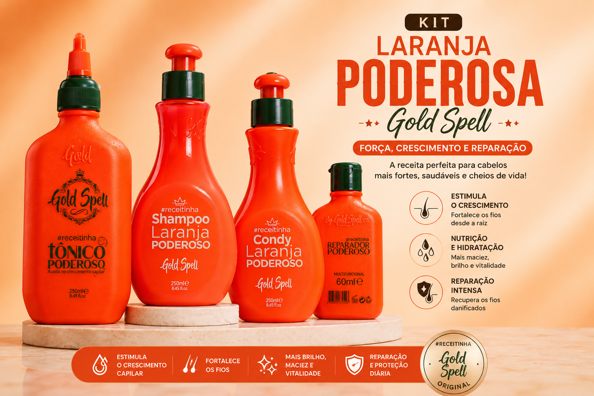 Kit Laranja Poderosa – Gold Spell