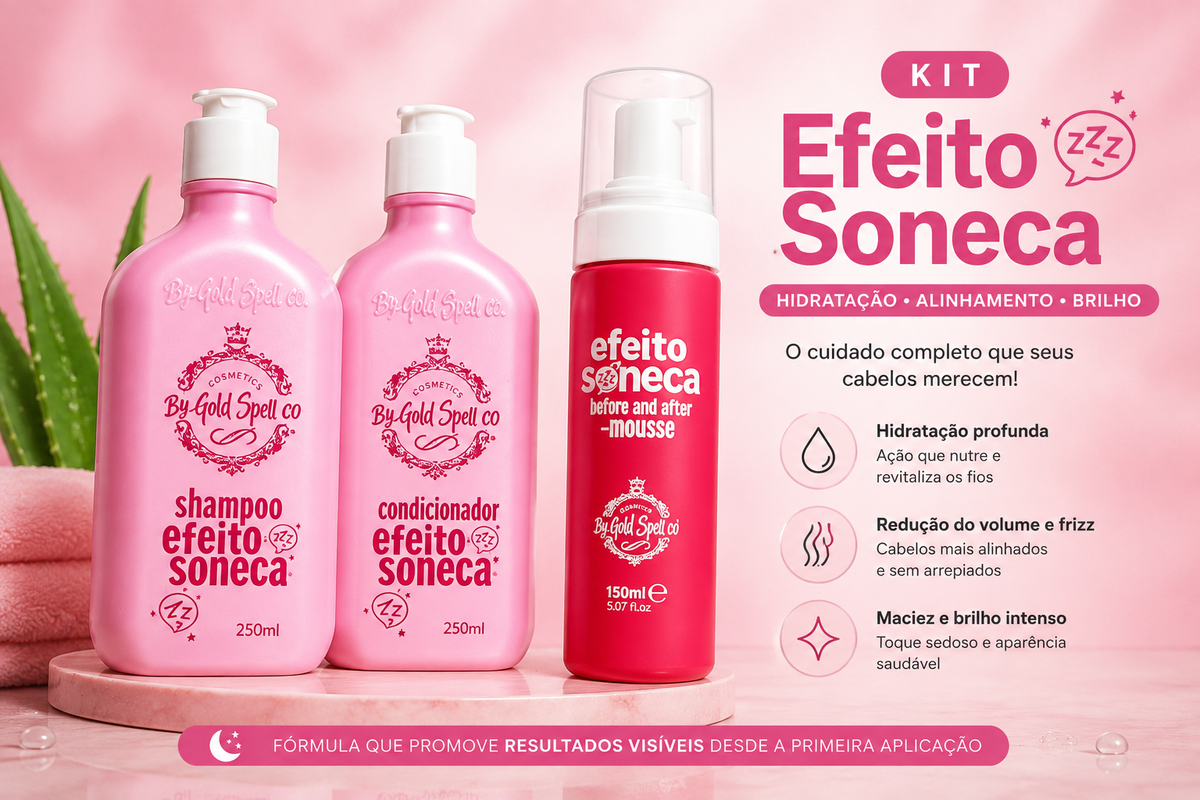 kit Shampoo,Condicionador Soneca e mousse efeito soneca