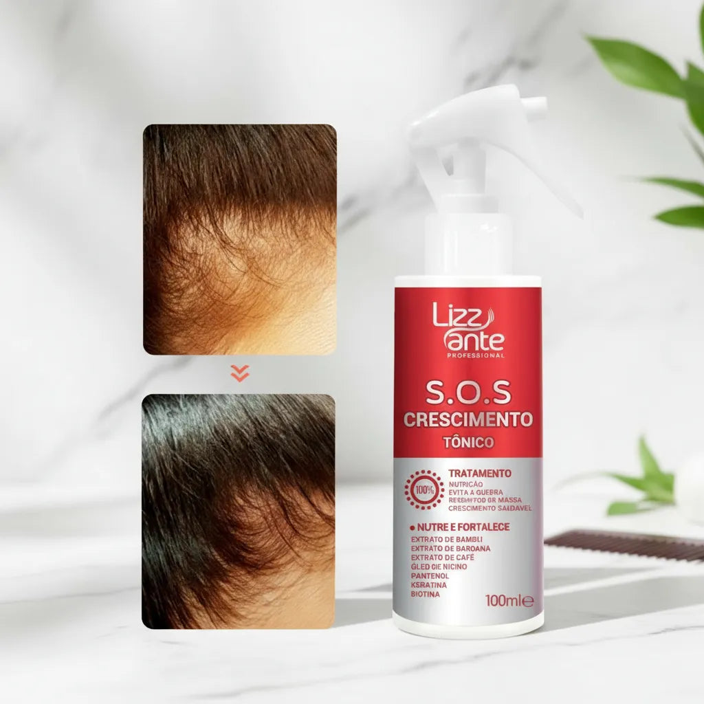 Tônico Sos Crescimento De 100ml Combate A Queda De Cabelo