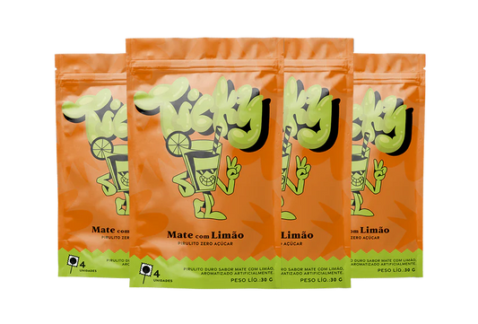 Pirulito Zero Açúcar - Sabor Mate com Limão