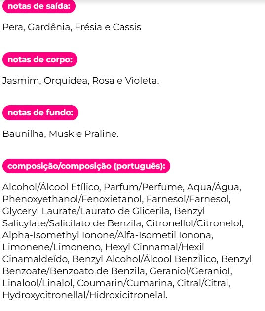 Body Splash Pure Pear Desodorante Colônia 200ml - Wepink