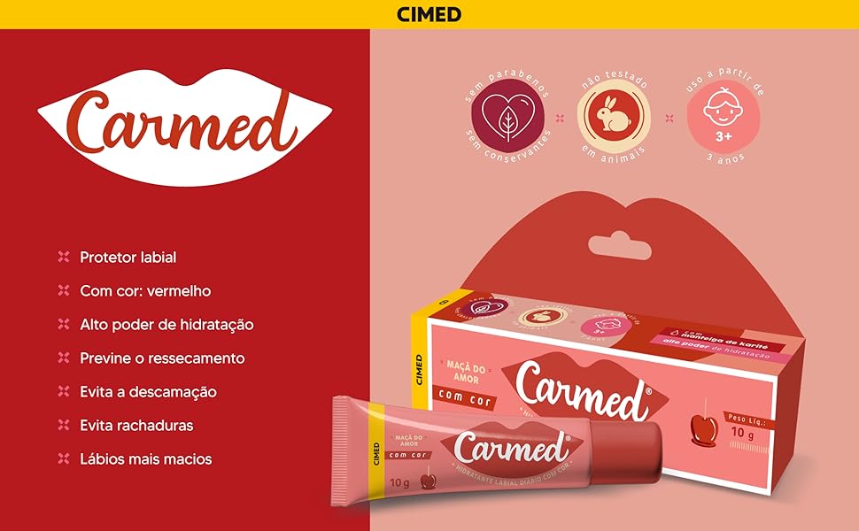 Hidratante Labial Carmed Maçã do Amor 10g