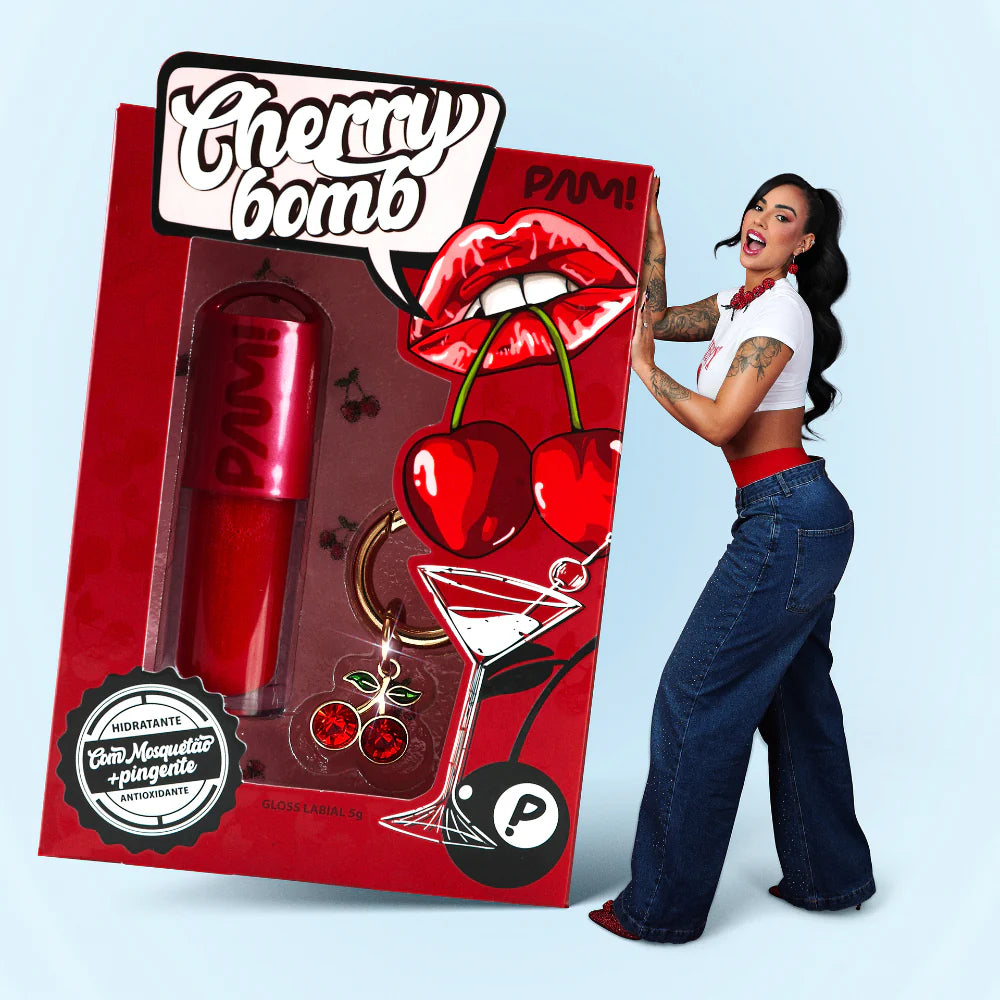 GLOSS LABIAL CHERRY BOMB PAM BY PAMELLA