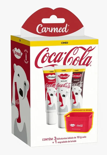 Kit Hidratante Labial Carmed Coca-Cola + Brinde Engradado Exclusivo